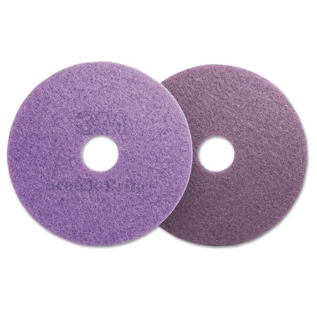 SCOTCH-BRITE Diamond Floor Pads, 20" Diameter, Purple, PK5 08418